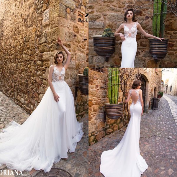 berta 2019 white sleeveless mermaid wedding dresses sheer neck illusion back bridal gowns with tulle overskirts wedding dresses
berta 2019 white sleeveless mermaid wedding dresses sheer neck illusion back bridal gowns with tulle overskirts wedding dresses