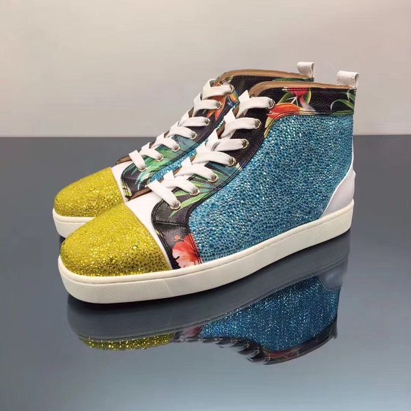 exclusive new fashion mens patchwork strass red bottom casual shoes womens high gentleman sneakers size35-46, Black
exclusive new fashion mens patchwork strass red bottom casual shoes womens high gentleman sneakers size35-46, Black