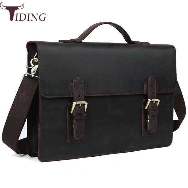 tiding busines lapbriefcase mens leather portfolios bags shoulder messenger satchel handbag 14'' lapbag brown
tiding busines lapbriefcase mens leather portfolios bags shoulder messenger satchel handbag 14'' lapbag brown