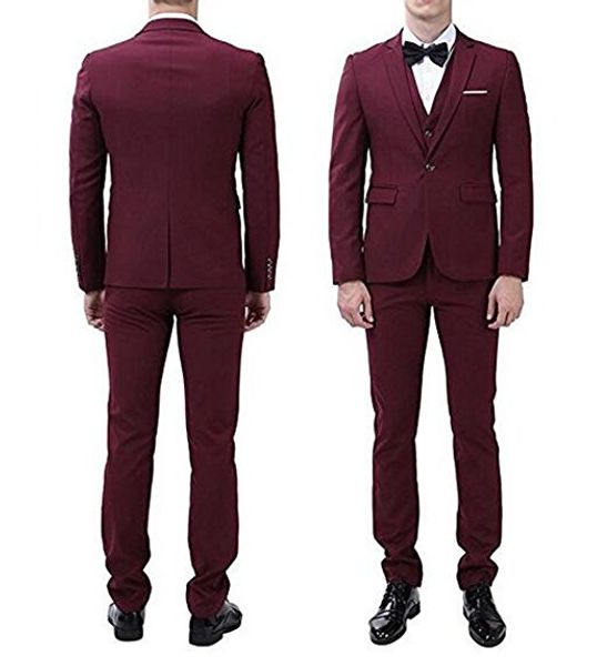 wine men 3 piece suit wedding tuxedos groom tuxedos with notch lapel one button center vent men blazer(jacket+pants+tie+vest)51, Black;gray
wine men 3 piece suit wedding tuxedos groom tuxedos with notch lapel one button center vent men blazer(jacket+pants+tie+vest)51, Black;gray