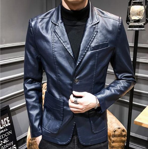 autumn and winter fashion european and american new trend retro korean version of young men's motorcycle leather suit coat m-3xl, Black
autumn and winter fashion european and american new trend retro korean version of young men's motorcycle leather suit coat m-3xl, Black