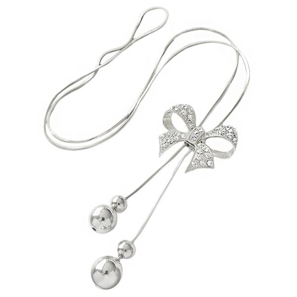 women necklace alloy bow pendant hanging curb chain long chain costume jewelry necklaces chains(silver
women necklace alloy bow pendant hanging curb chain long chain costume jewelry necklaces chains(silver