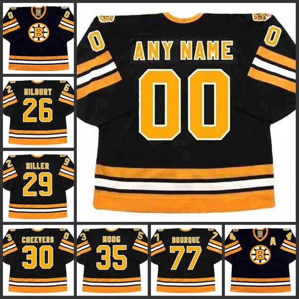 26 mike milbury 29 jay miller 30 gerry cheevers 35 andy moog 77 raymond bourque boston bruins hockey jersey s-3xl, Black;red
26 mike milbury 29 jay miller 30 gerry cheevers 35 andy moog 77 raymond bourque boston bruins hockey jersey s-3xl, Black;red