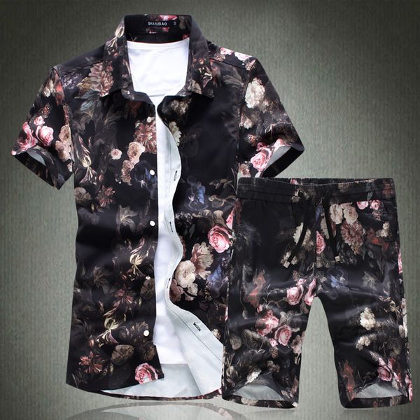 2018 summer mens sets fashion casual men short sleeve flower shirts and drawstring flower shorts s-5xl, Gray
2018 summer mens sets fashion casual men short sleeve flower shirts and drawstring flower shorts s-5xl, Gray