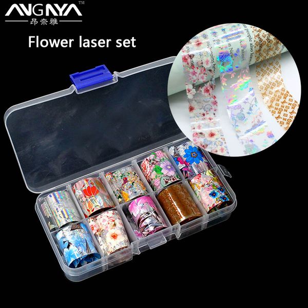 angnya 1set holographic nail foil set 2.5*100cm flower laser starry nail sticker nails foils art kits manicure decoration, Silver;gold
angnya 1set holographic nail foil set 2.5*100cm flower laser starry nail sticker nails foils art kits manicure decoration, Silver;gold