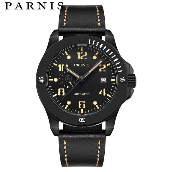 44mm mechanical men watch automatic wristwatch luminous waterpoof black dial relojios business sport clock watches, Slivery;brown
44mm mechanical men watch automatic wristwatch luminous waterpoof black dial relojios business sport clock watches, Slivery;brown