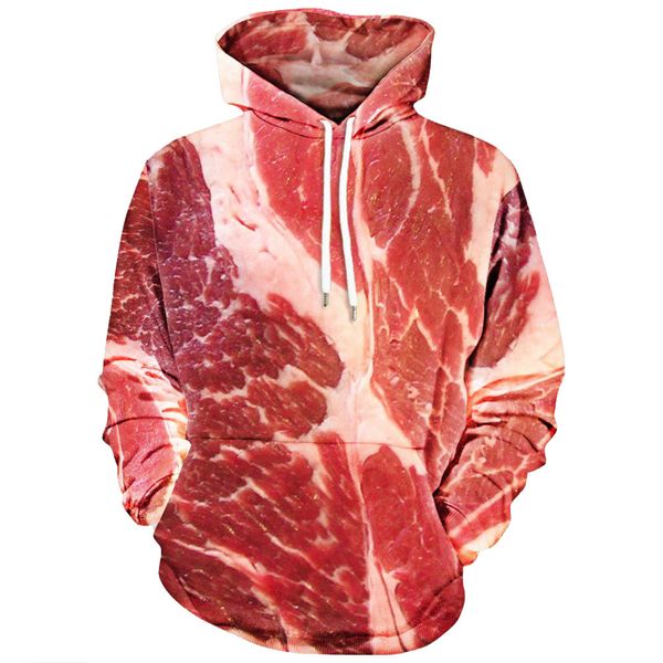 women men 3d printed sweatshirt hoodies raw meat jumper pullover long sleeve hooded sweatshirt loose casual moletom autumn, Black
women men 3d printed sweatshirt hoodies raw meat jumper pullover long sleeve hooded sweatshirt loose casual moletom autumn, Black