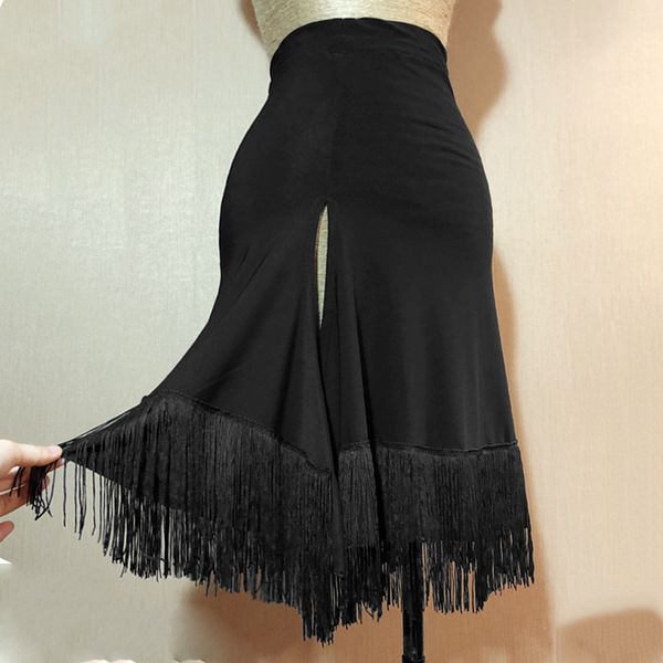 latin dance skirt black split tassel fringe skirts dancing clothes women tango salsa rumba cha practice dancewear dn2493, Black;red
latin dance skirt black split tassel fringe skirts dancing clothes women tango salsa rumba cha practice dancewear dn2493, Black;red