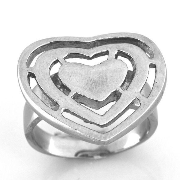 fanssteel stainless steel jewelry vintage plain ring heart in heart love ring gift for brothers sisters fsr05w92, Silver
fanssteel stainless steel jewelry vintage plain ring heart in heart love ring gift for brothers sisters fsr05w92, Silver