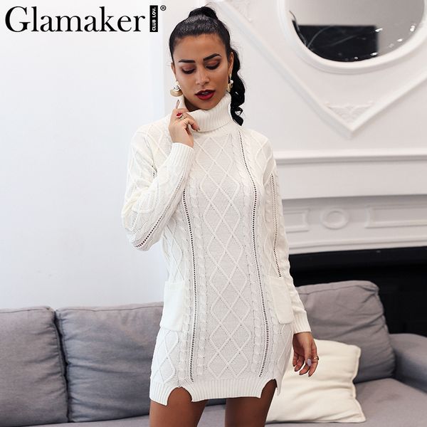 glamaker turtleneck knitting split white sweater women long sleeve cotton jumper female autumn winter fashion casual pullover, White;black
glamaker turtleneck knitting split white sweater women long sleeve cotton jumper female autumn winter fashion casual pullover, White;black