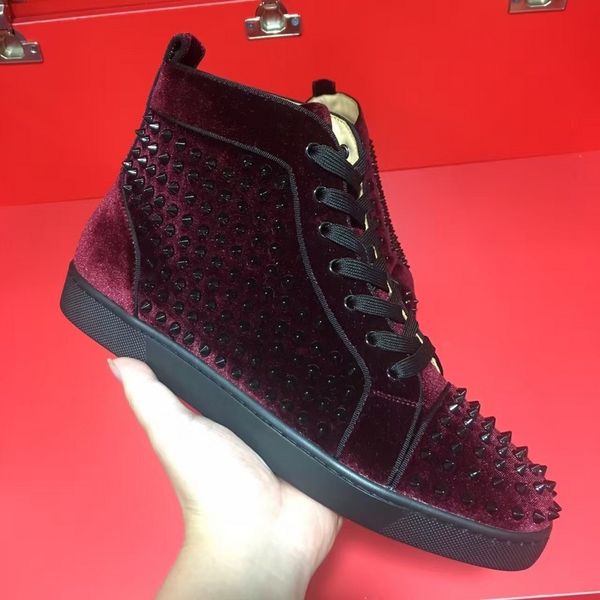 wine-red,blue velvets leather spikes red bottom sneakers shoes men,women luxury casual party wedding dress winter fashion leisure flats, Black
wine-red,blue velvets leather spikes red bottom sneakers shoes men,women luxury casual party wedding dress winter fashion leisure flats, Black