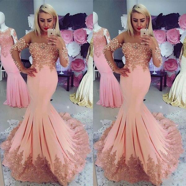 Middle East Long Sleeve Prom Dresses 2018 Sheer Neck Lace Applique Pearls Sweep Train Women Evening Formal Gown Pageant Celebrity Wear 
Middle East Long Sleeve Prom Dresses 2018 Sheer Neck Lace Applique Pearls Sweep Train Women Evening Formal Gown Pageant Celebrity Wear