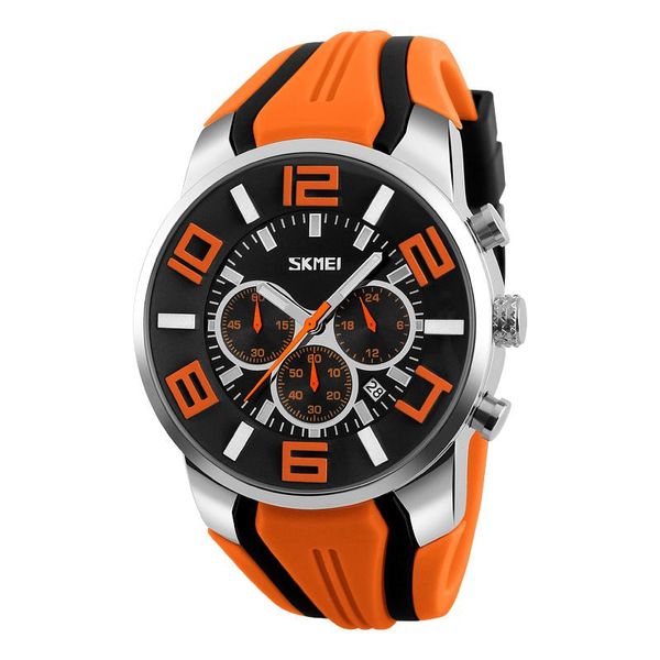 Sir Multi Functional Calendar Quartz Watch Sports Silicone Strap Luxury Men Military Watches Waterproof Unique Design Wristwatch