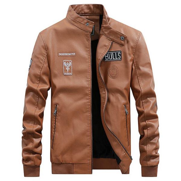 2018 autumn/winter man stand collar leather jacket,waterproof male autumn cardigan bomber pu jackets,men motorcycle outwear, Black;brown
2018 autumn/winter man stand collar leather jacket,waterproof male autumn cardigan bomber pu jackets,men motorcycle outwear, Black;brown