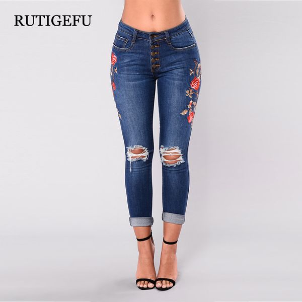 high waist jeans flower embroidery pencil jeans women fashion hole waist elastic multi button plus size, Blue
high waist jeans flower embroidery pencil jeans women fashion hole waist elastic multi button plus size, Blue