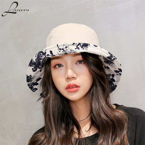 lanxxy new fashion print bucket hats women summer hat foldable panama fishing cap for women, Blue;gray
lanxxy new fashion print bucket hats women summer hat foldable panama fishing cap for women, Blue;gray