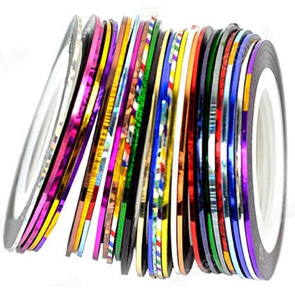 10 color 20m/rolls fashion stickers for nail art uv gel tips striping tape line nail stickers diy decorations manicure tools, Silver;gold
10 color 20m/rolls fashion stickers for nail art uv gel tips striping tape line nail stickers diy decorations manicure tools, Silver;gold