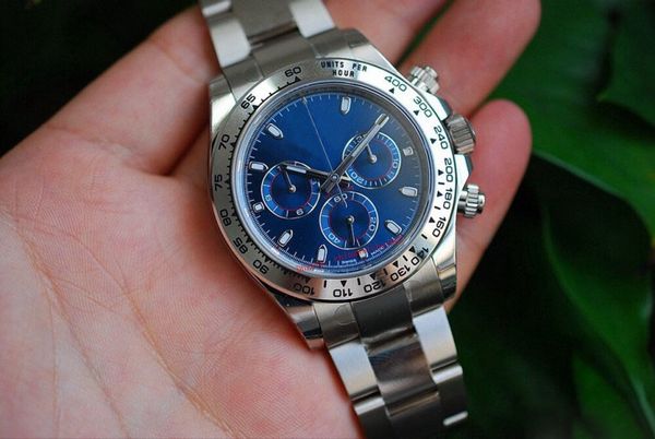quality luxury blue dial 40 mm no cosmograph 116509 stainless steel mechanical automatic men's fashion sports watch gift bo, Slivery;brown
quality luxury blue dial 40 mm no cosmograph 116509 stainless steel mechanical automatic men's fashion sports watch gift bo, Slivery;brown
