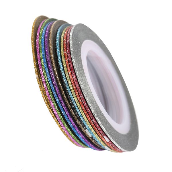 12pcs mixed colors shiny nail art sticker rolls thin striping tape glittery line diy styling nail art tips decoration sticker, Black
12pcs mixed colors shiny nail art sticker rolls thin striping tape glittery line diy styling nail art tips decoration sticker, Black