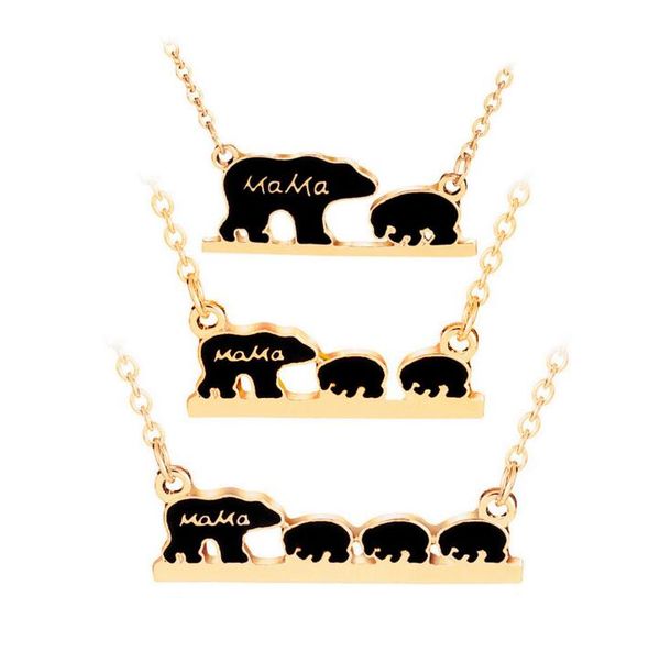 black enamel mama bear necklace silver gold mother and son bear pendant necklaces fashion jewelry for women
black enamel mama bear necklace silver gold mother and son bear pendant necklaces fashion jewelry for women