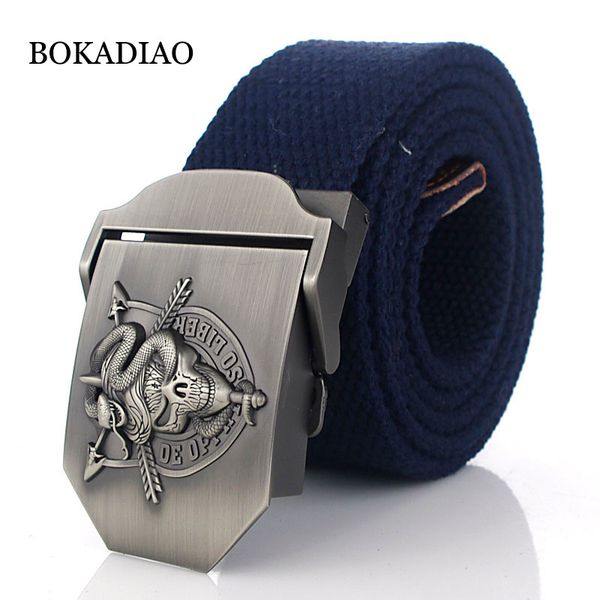 bokadiao men&women canvas belt luxury cobra skull metal buckle jeans belt army tactical belts for male waistband strap, Black;brown
bokadiao men&women canvas belt luxury cobra skull metal buckle jeans belt army tactical belts for male waistband strap, Black;brown