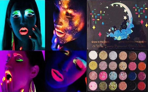 Glow in the dark eye hadow palette 24 color himmer glitter hinning makeup eye hadow hipping
Glow in the dark eye hadow palette 24 color himmer glitter hinning makeup eye hadow hipping