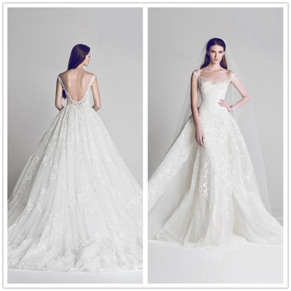 2018 new designer mermaid overskirts wedding dresses sequined lace appliqued backless beach bridal gowns plus size wedding dress 2019, White
2018 new designer mermaid overskirts wedding dresses sequined lace appliqued backless beach bridal gowns plus size wedding dress 2019, White