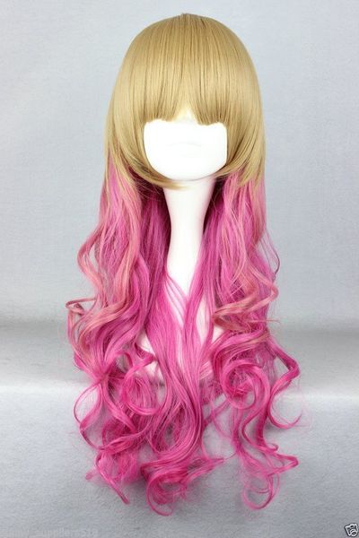 65cm fashion long wavy hair brown and pink girl lolita cosplay party wig, Black;brown
65cm fashion long wavy hair brown and pink girl lolita cosplay party wig, Black;brown
