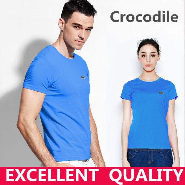 2018 Fashion Brands Men/Women T shirt Casual short sleeve men's T-shirts Crocodile Embroidery t shirts High Quality Men's clothing tops tee
