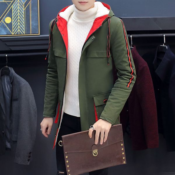 2018 fashion simple long casual hooded cotton thick parkas winter man black slim solid pockets parka green jackets coats mens
2018 fashion simple long casual hooded cotton thick parkas winter man black slim solid pockets parka green jackets coats mens