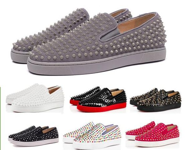 2018 red bottom sneakers casual shoes mens womens low blue designer full spikes roller boat flats skateboard loafers brand man woman shoe, Black
2018 red bottom sneakers casual shoes mens womens low blue designer full spikes roller boat flats skateboard loafers brand man woman shoe, Black