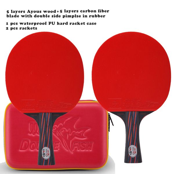 2 rackets 1 racket case new double fish red-black carbon fiber table tennis racket paddle ittf approved rubber loop fast attack
2 rackets 1 racket case new double fish red-black carbon fiber table tennis racket paddle ittf approved rubber loop fast attack
