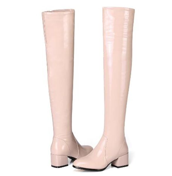 black/nude round toe medium heel long boots for women autumn and winter ladies'over-the-knee long boots solid color dress shoes
black/nude round toe medium heel long boots for women autumn and winter ladies'over-the-knee long boots solid color dress shoes