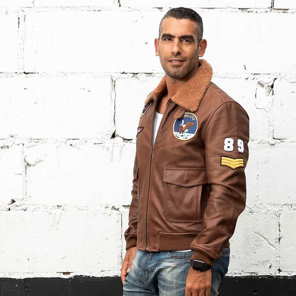 a2 air force flight jackets lamb fur collar avirexfly flight bomber leather jackets festiv alhonour perfect arizonroil, Black
a2 air force flight jackets lamb fur collar avirexfly flight bomber leather jackets festiv alhonour perfect arizonroil, Black