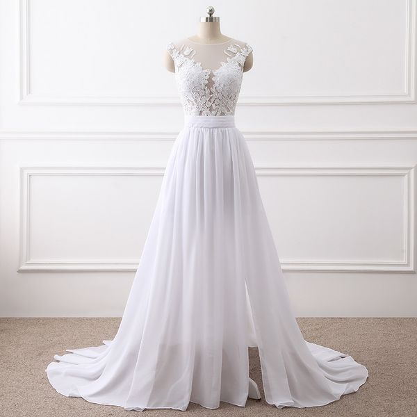 stock a-line chiffon wedding dresses bridal gowns with appliques floor-length plus size wedding party qc1130, White
stock a-line chiffon wedding dresses bridal gowns with appliques floor-length plus size wedding party qc1130, White