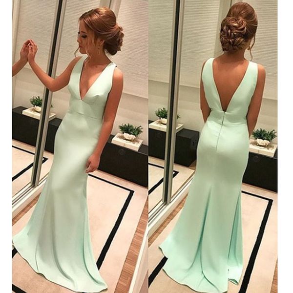 v neck elegant prom dress long mermaid evening gown satin dress party evening robes de soirée, Black
v neck elegant prom dress long mermaid evening gown satin dress party evening robes de soirée, Black