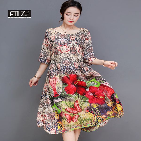 woman causal dresses vestidos spring summer half sleeve vintage print long robe laides loose plus size 4xl dress mujer, White;black
woman causal dresses vestidos spring summer half sleeve vintage print long robe laides loose plus size 4xl dress mujer, White;black