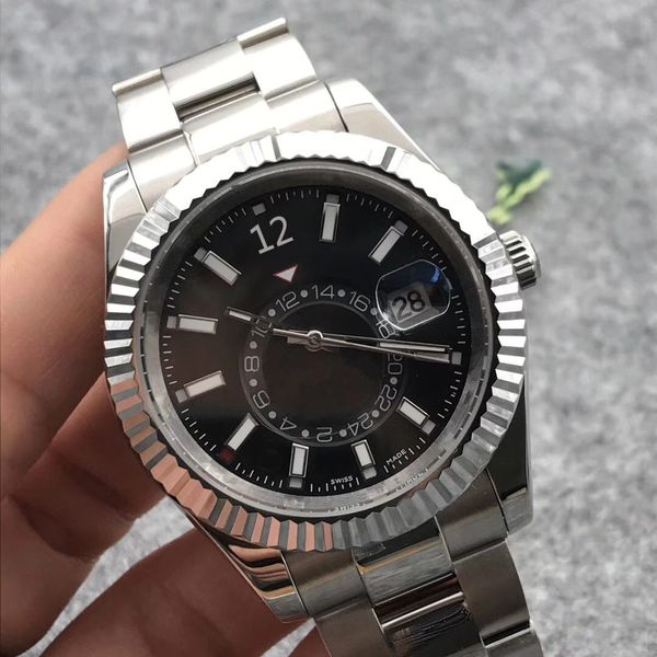 luxury men watch multifunction automatic 2813 movement sky-dweller sapphire glass black dial silver stainless band men watches ing, Slivery;brown
luxury men watch multifunction automatic 2813 movement sky-dweller sapphire glass black dial silver stainless band men watches ing, Slivery;brown