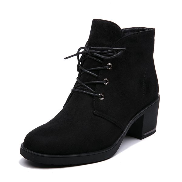 new spring autumn women ankle boots suede leather short booties lace up boots women with fur shoes 2018 new arrivals, Black
new spring autumn women ankle boots suede leather short booties lace up boots women with fur shoes 2018 new arrivals, Black