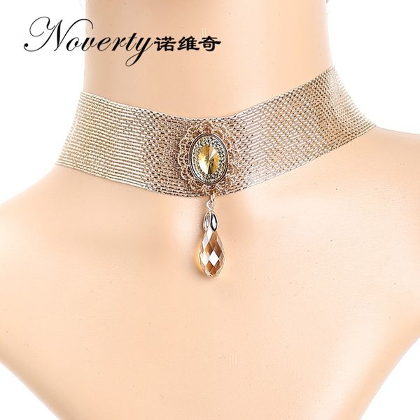 whole salefashion handmade sparkling diamante crystal pendant gold knitted rope choker necklaces for women date and party fy-090, Golden;silver
whole salefashion handmade sparkling diamante crystal pendant gold knitted rope choker necklaces for women date and party fy-090, Golden;silver