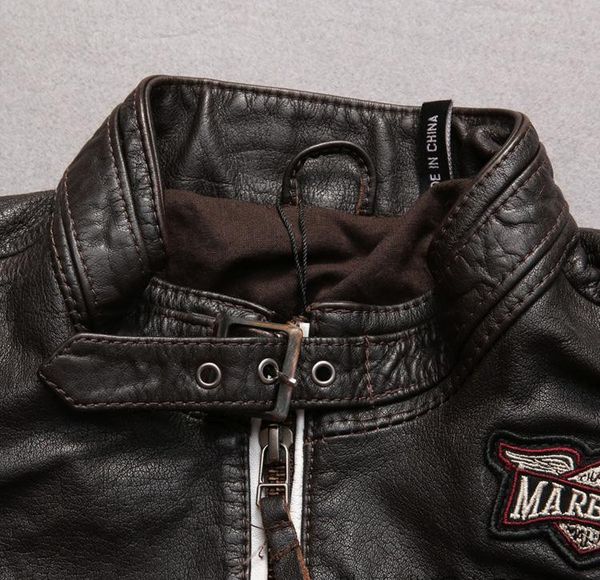 india head embroidery motorcycle jacket limited edition live fast marbobo classic men genuine leather jackets stand collar racing jacket, Black
india head embroidery motorcycle jacket limited edition live fast marbobo classic men genuine leather jackets stand collar racing jacket, Black