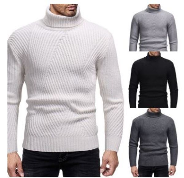 autumn and winter men's solid color high collar warm long-sleeved knit head 2018 sweater casual classic wild men's pullover, White;black
autumn and winter men's solid color high collar warm long-sleeved knit head 2018 sweater casual classic wild men's pullover, White;black