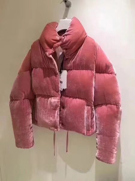 special offer 2019 fashion women down jacket pink velour fabric winter m brand stand collar women dress down coat, Black
special offer 2019 fashion women down jacket pink velour fabric winter m brand stand collar women dress down coat, Black
