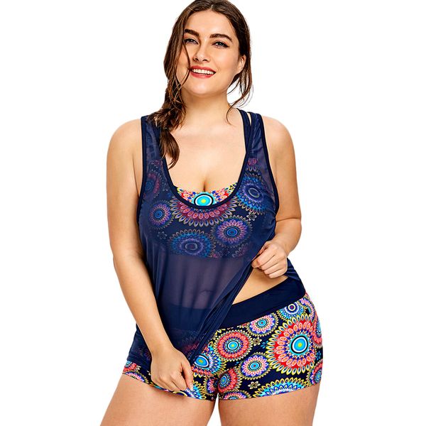 wipalo plus size printed beachwear with mesh tank summer beach women set bathing suit elastic two piece sets women clothing, White
wipalo plus size printed beachwear with mesh tank summer beach women set bathing suit elastic two piece sets women clothing, White