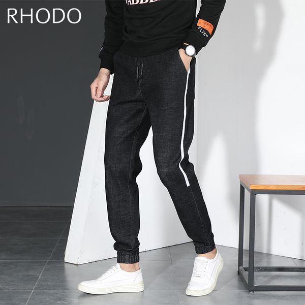 new men`s elastic waist retro black stripe loose denim pants harem stretch taper fit jogger jeans plus size s-6xl, Blue
new men`s elastic waist retro black stripe loose denim pants harem stretch taper fit jogger jeans plus size s-6xl, Blue