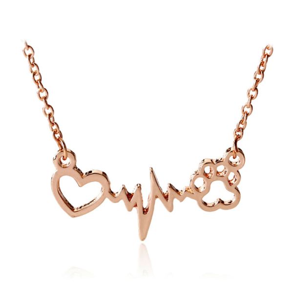 new bear's paw electrocardiogram dog footprints chain necklace cat's paw feet pendant necklaces statement jewelry ing, Silver
new bear's paw electrocardiogram dog footprints chain necklace cat's paw feet pendant necklaces statement jewelry ing, Silver