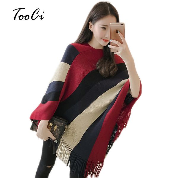 2018 scarf women striped ponchos and capes bat sleeve women pullover and sweater tassels poncho cloak coat outwear 3 colors, White;black
2018 scarf women striped ponchos and capes bat sleeve women pullover and sweater tassels poncho cloak coat outwear 3 colors, White;black