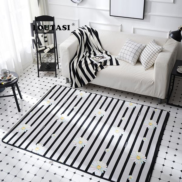 

loutasi striped printed carpet for living room hallway doormat anti-slip bathroom floor mat water absorption kitchen area rugs
