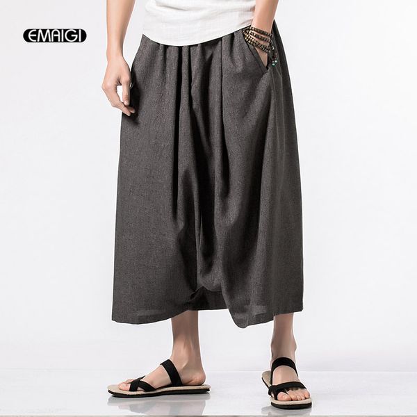 men plus size m-5xl loose wide leg pants elastic waist solid color casual skirt trousers male fashion harem pant, Black
men plus size m-5xl loose wide leg pants elastic waist solid color casual skirt trousers male fashion harem pant, Black