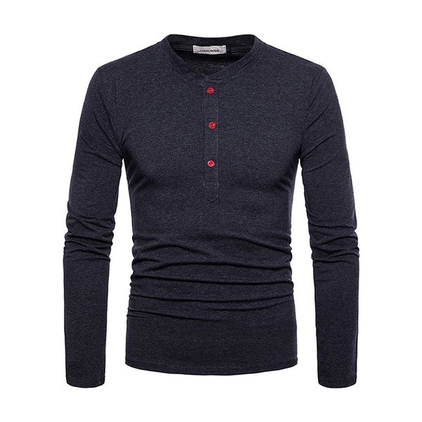 2018 New Spring T Shirts with Button Men Long Sleeve Solid Black Casual T Shirts Tee Tops
2018 New Spring T Shirts with Button Men Long Sleeve Solid Black Casual T Shirts Tee Tops